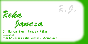 reka jancsa business card